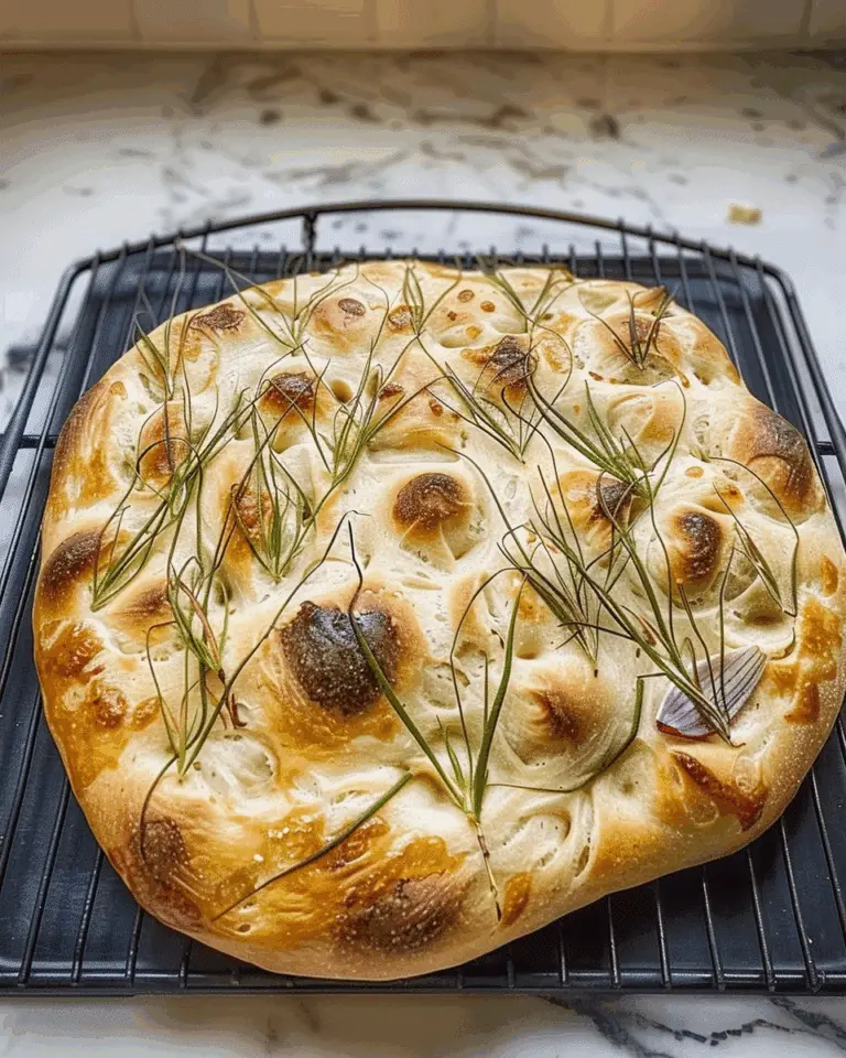 Decorated Focaccia Bread