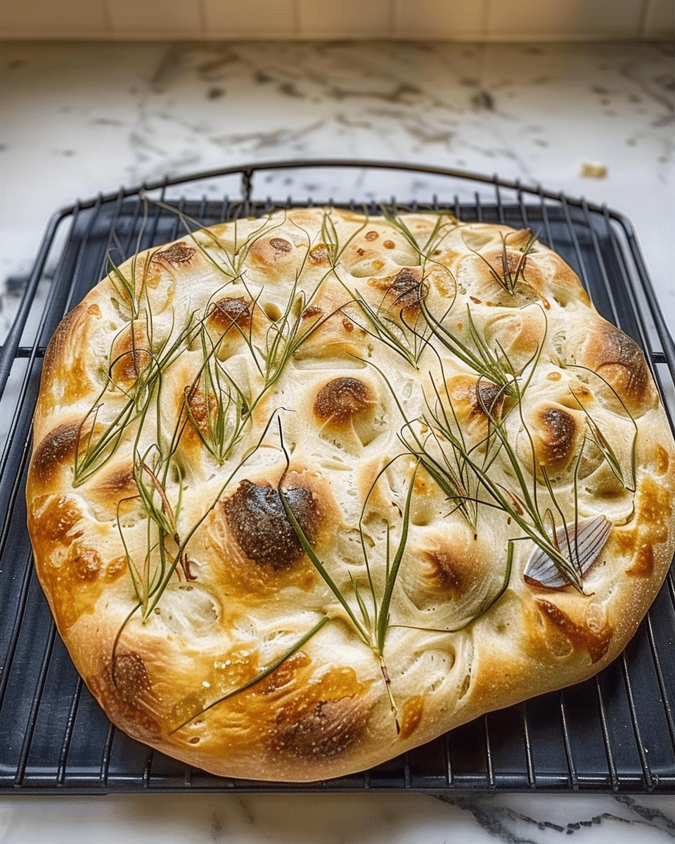 Decorated Focaccia Bread