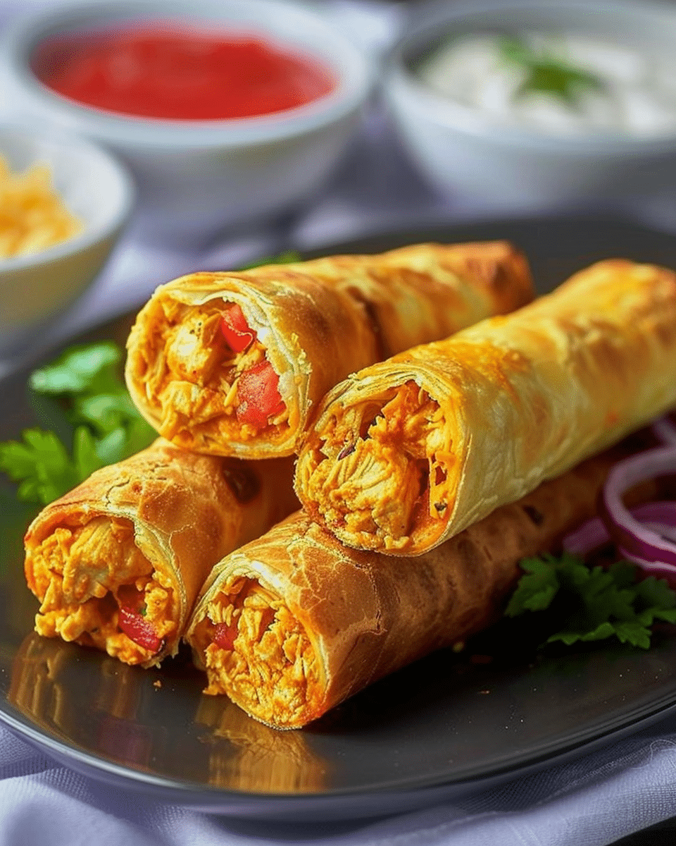 Easy Baked Chicken Taquitos