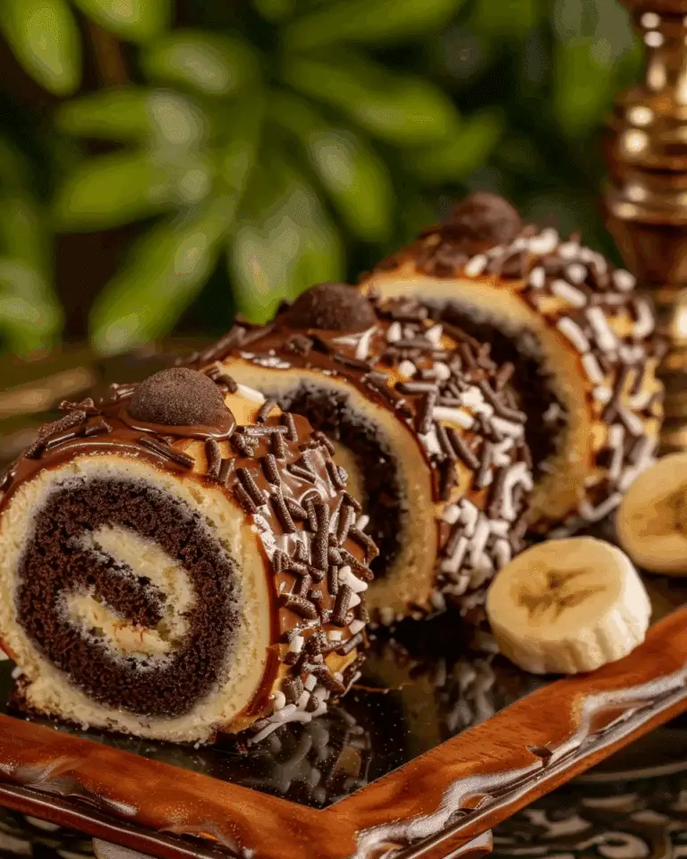 German Chocolate Cake Roll