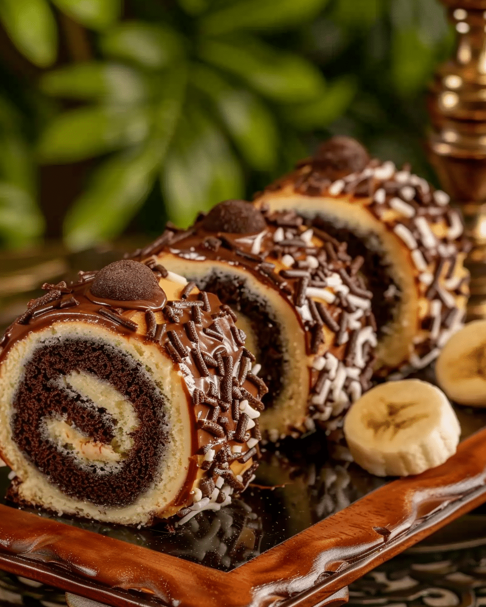 German Chocolate Cake Roll