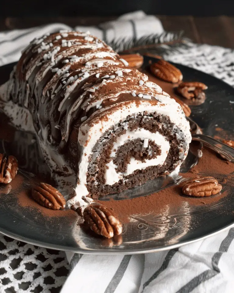 German Chocolate Cake Roll