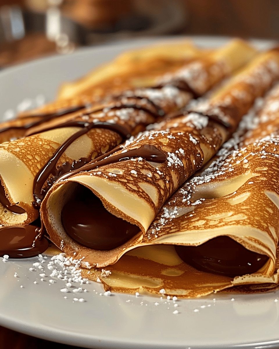 Homemade Chocolate-Filled Crêpes