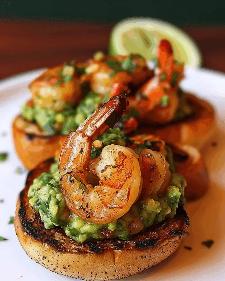 Homemade Shrimp Burger With Guacamole