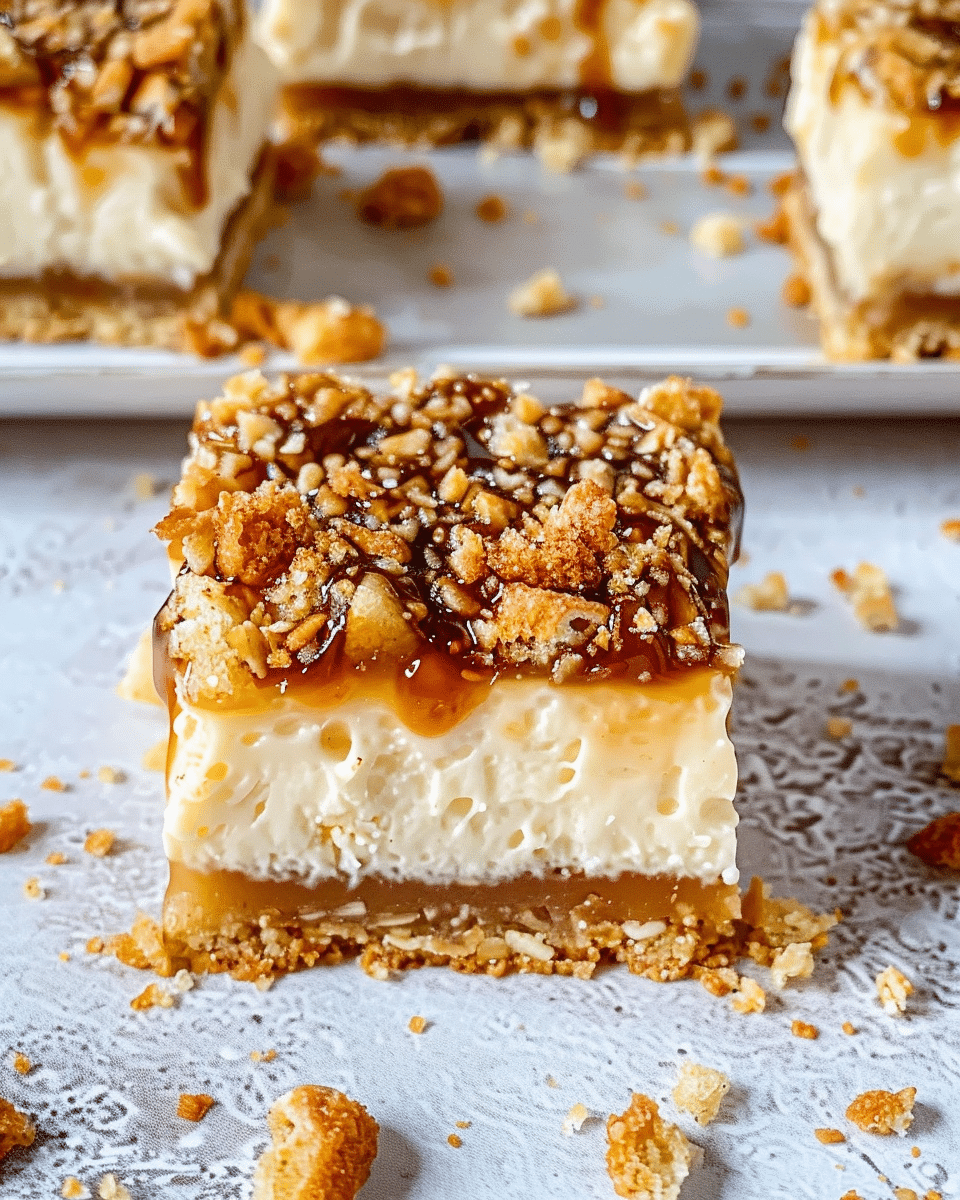 Irresistible Caramel Apple Cheesecake Bars