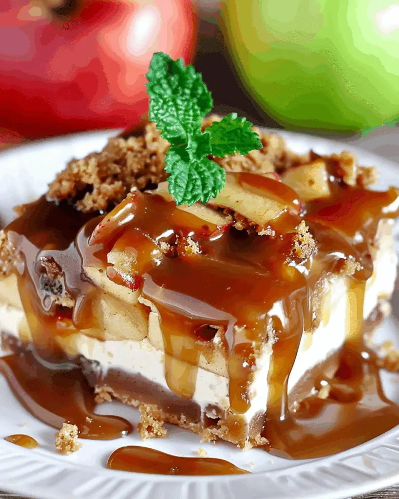 Irresistible Caramel Apple Cheesecake Bars