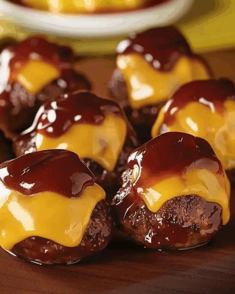 Juicy Mini Cheeseburger Meatballs