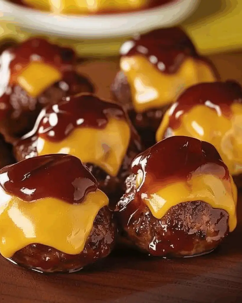 Juicy Mini Cheeseburger Meatballs