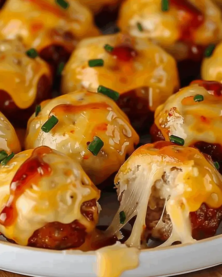Juicy Mini Cheeseburger Meatballs