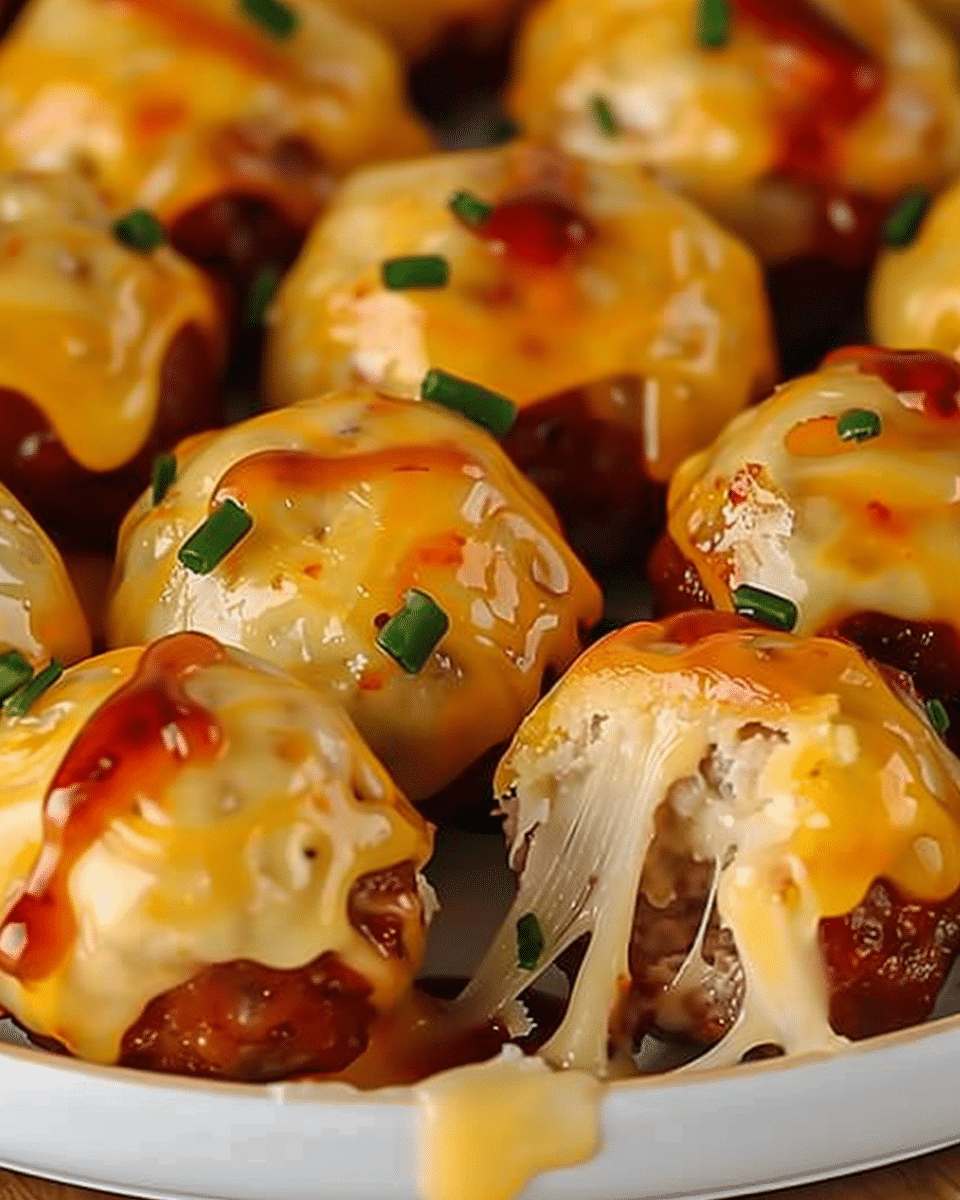 Juicy Mini Cheeseburger Meatballs