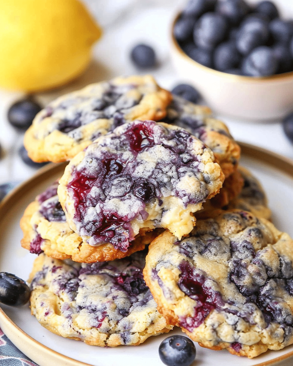 Lemon Blueberry Cheesecake Cookies