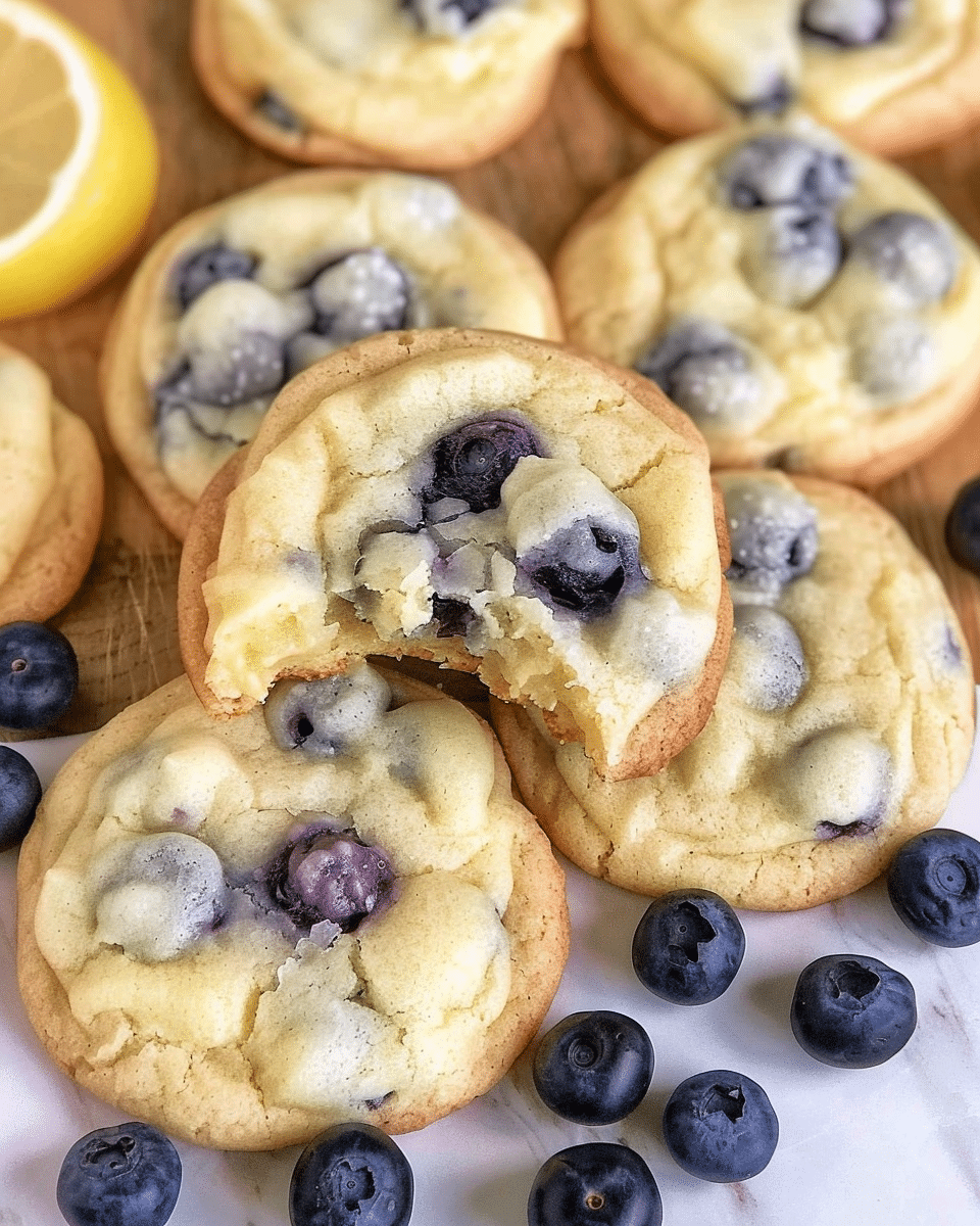Lemon Blueberry Cheesecake Cookies