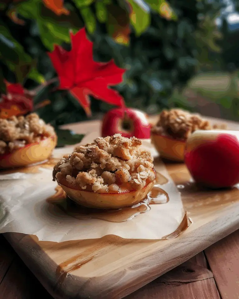 Mini Apple Crisp Baked Apple Halves