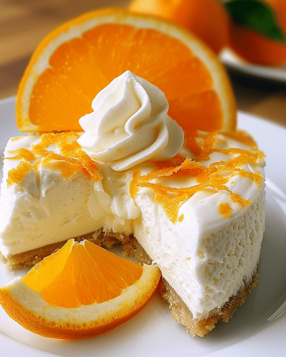No-Bake Orange Creamsicle Cheesecake