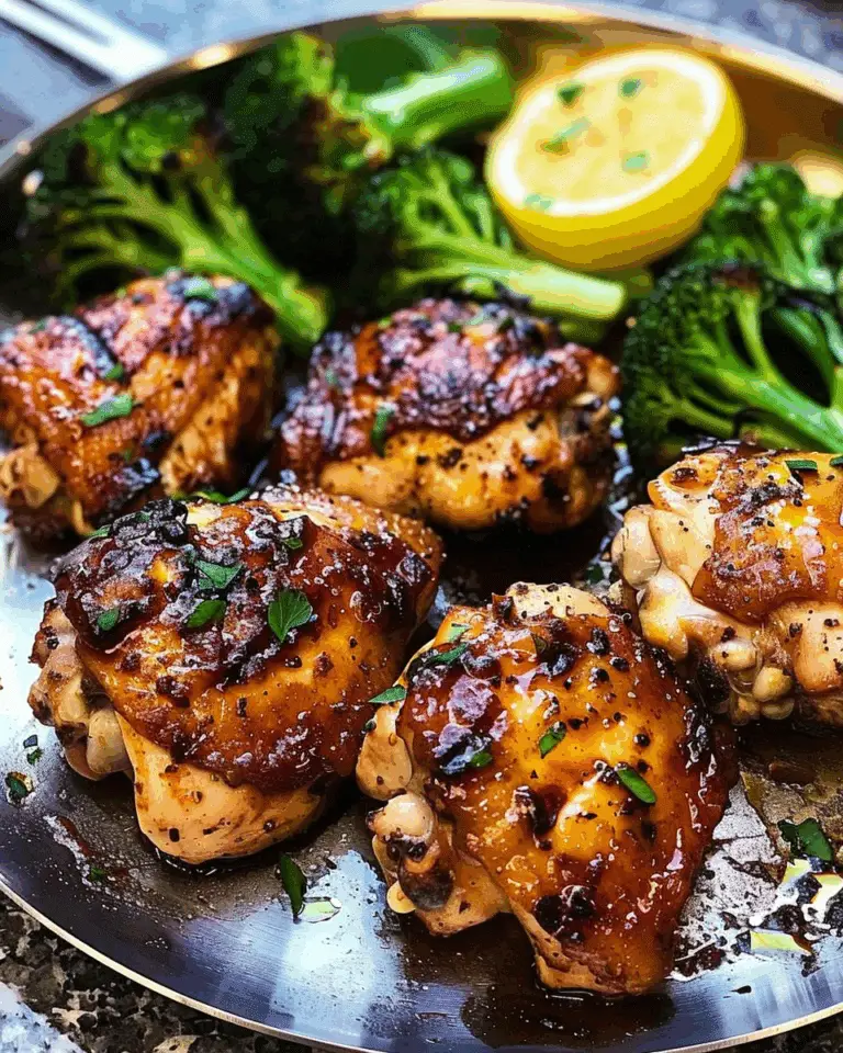 Pan Seared Chicken Thighs With Broccolini