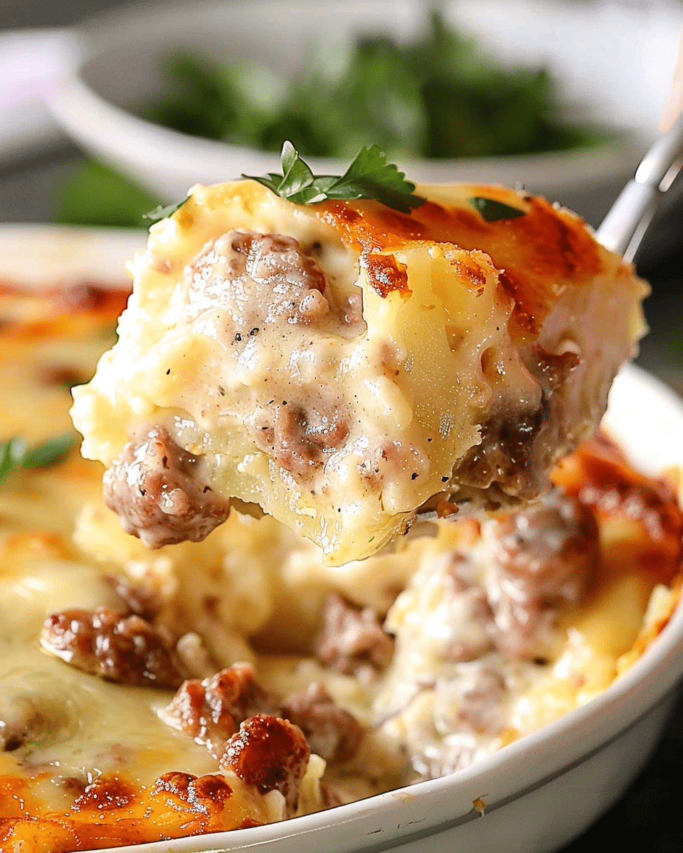 Sausage Hashbrown Breakfast Casserole Recipe