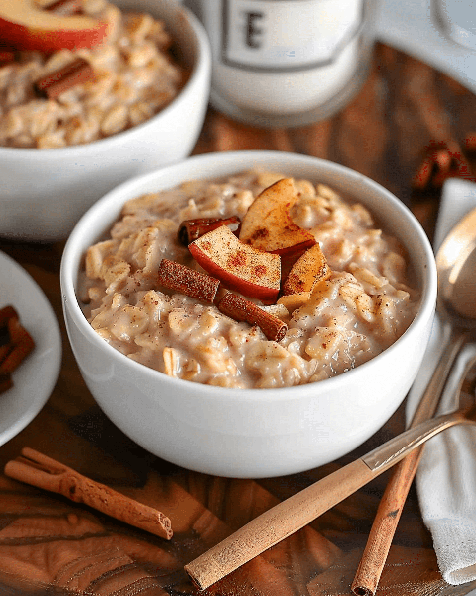 Slow Cooker Apple Cinnamon Oatmeal
