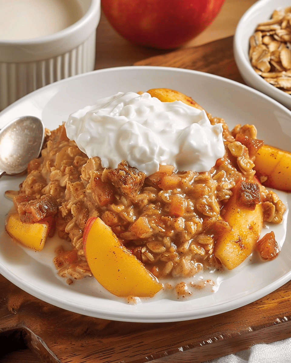 Slow Cooker Apple Cinnamon Oatmeal