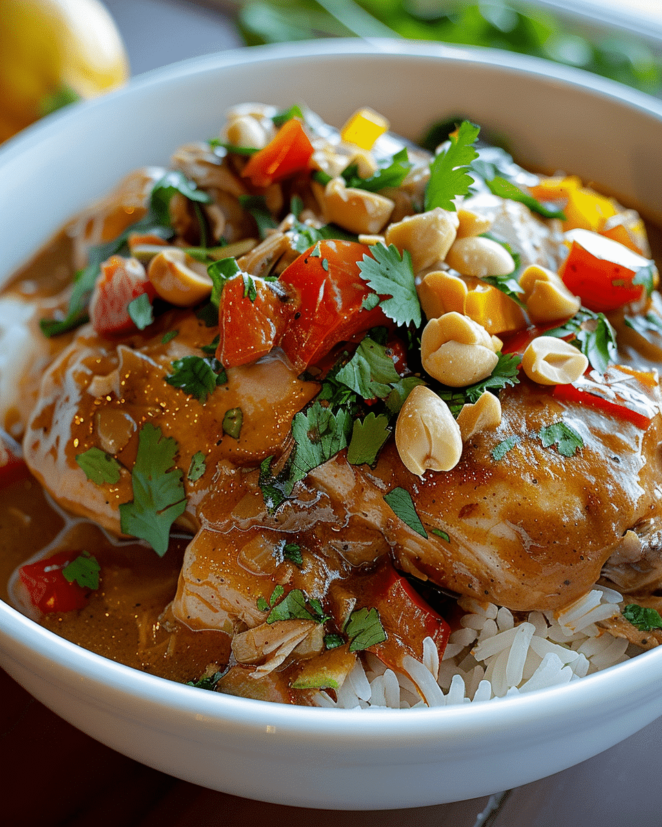 Slow Cooker Thai Peanut Chicken