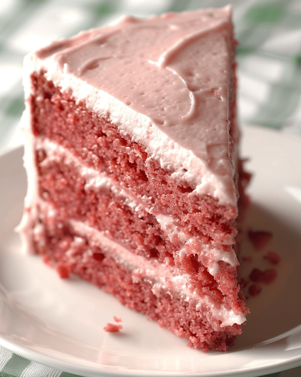 Strawberry Cake With Strawberry Cream Cheese Frosting