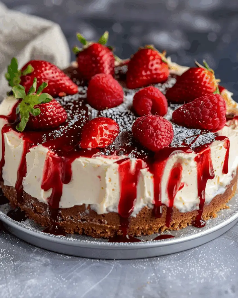 Strawberry Cheesecake Dump Cake