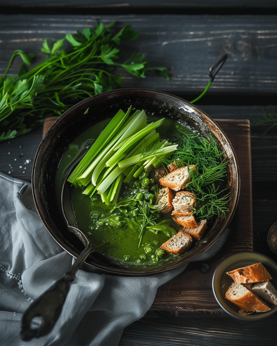 Super Green Sheet Pan Soup