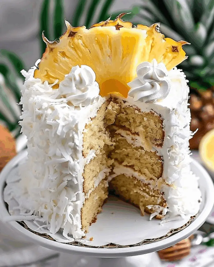 Tropical Pineapple Coconut Cake