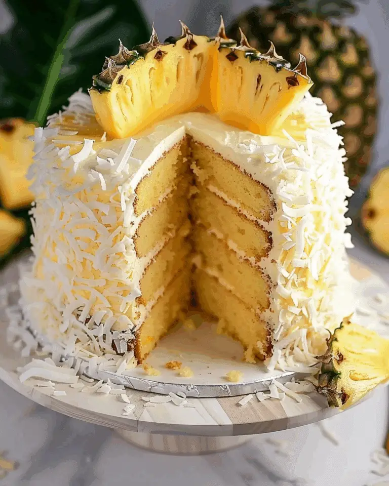 Tropical Pineapple Coconut Cake