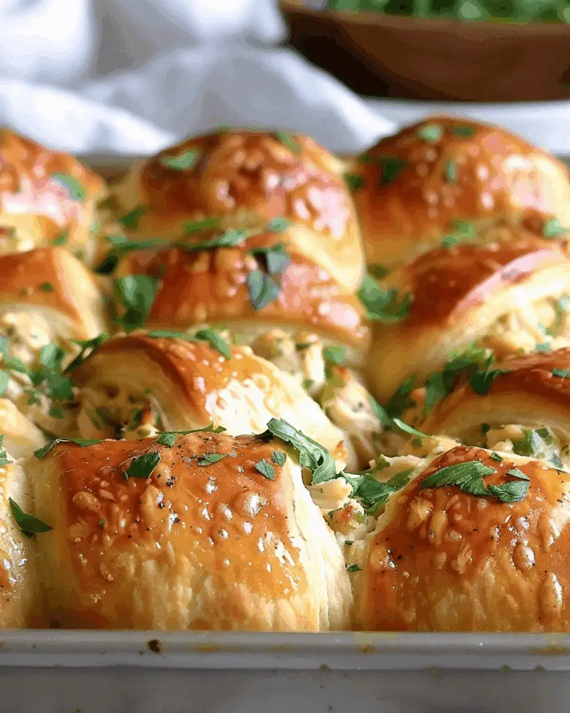 Cheesy Chicken Stuffed Crescent Rolls