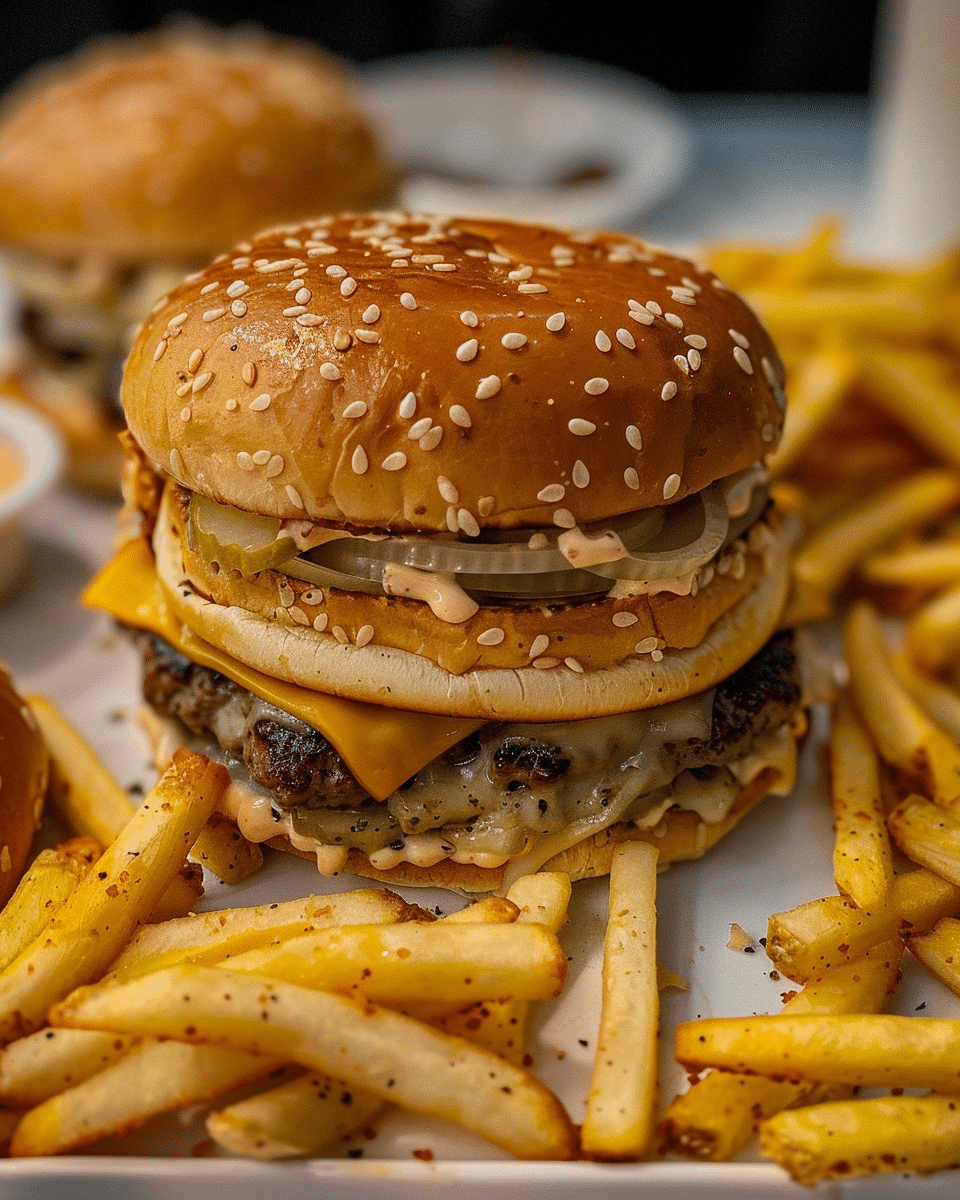 Healthy McDonald’s Double Cheeseburger & Fries Fakeaway (Better Than Takeout)