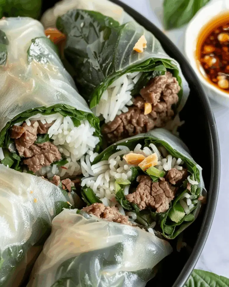 Thai Basil Beef Rolls