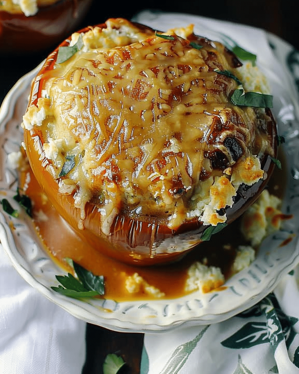 Herby Ricotta Stuffed Peppers