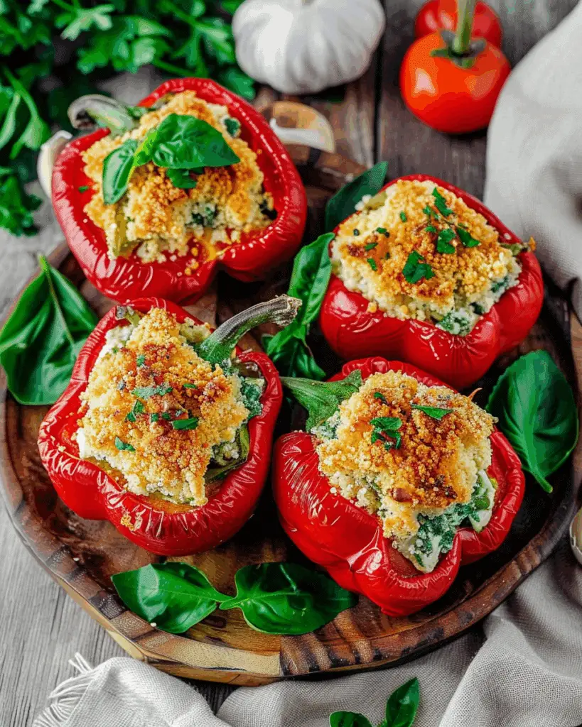 Herby Ricotta Stuffed Peppers