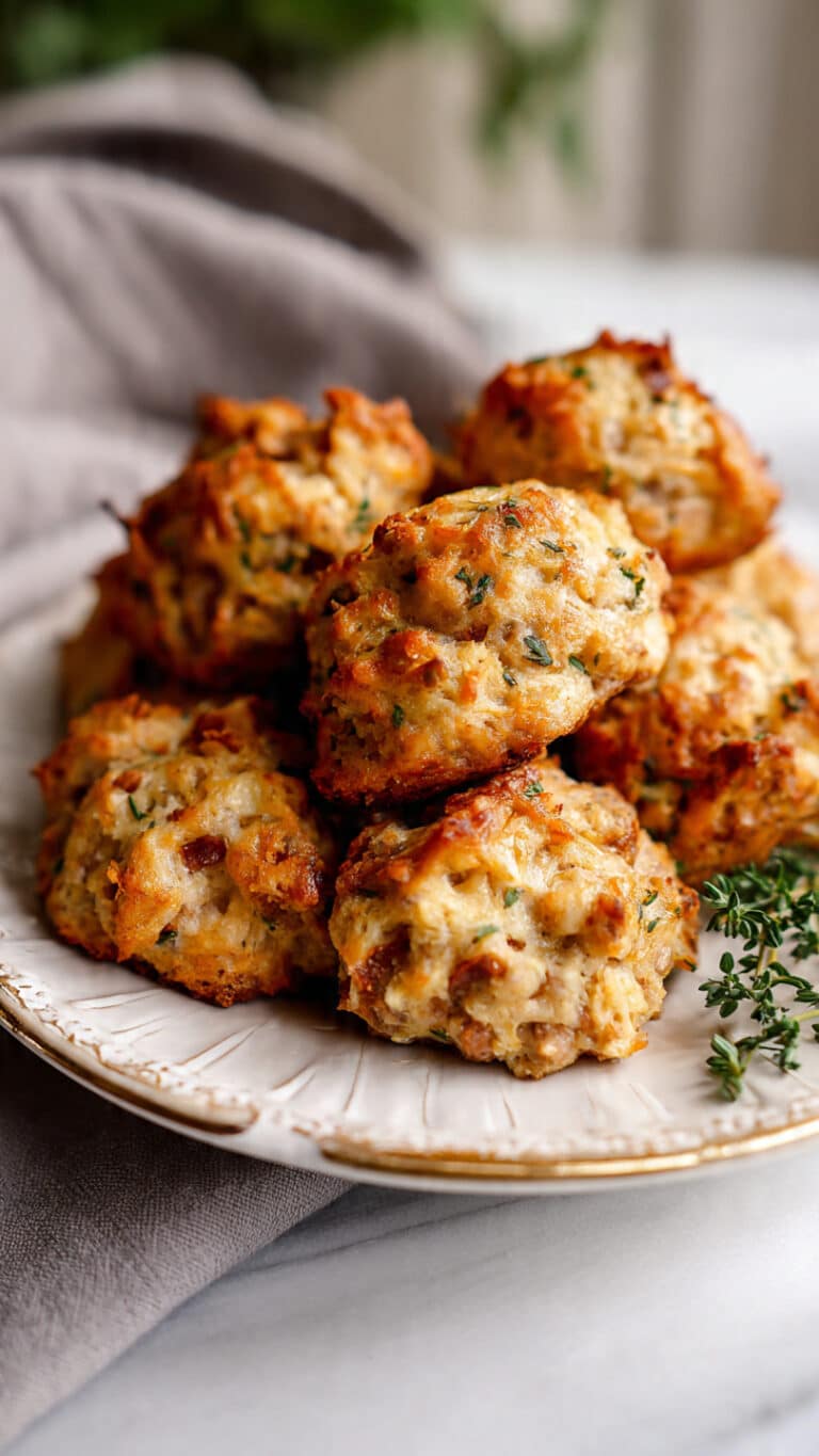 3-Ingredient Cheesy Sausage Stuffing Balls