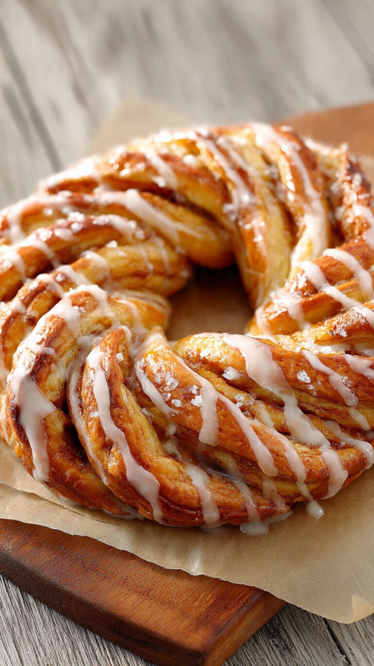 Apple Kringle With Vanilla Glaze