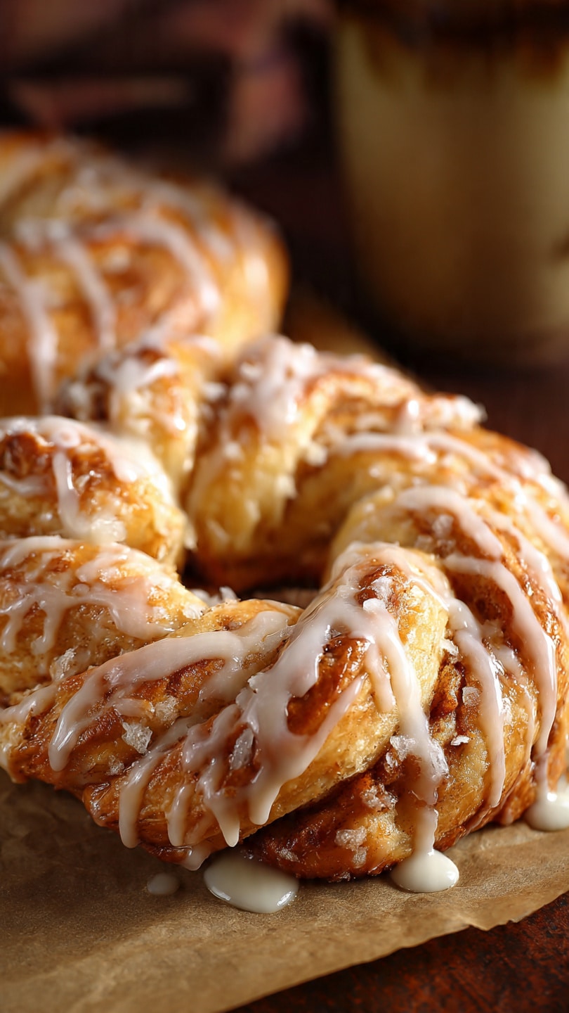 Apple Kringle With Vanilla Glaze