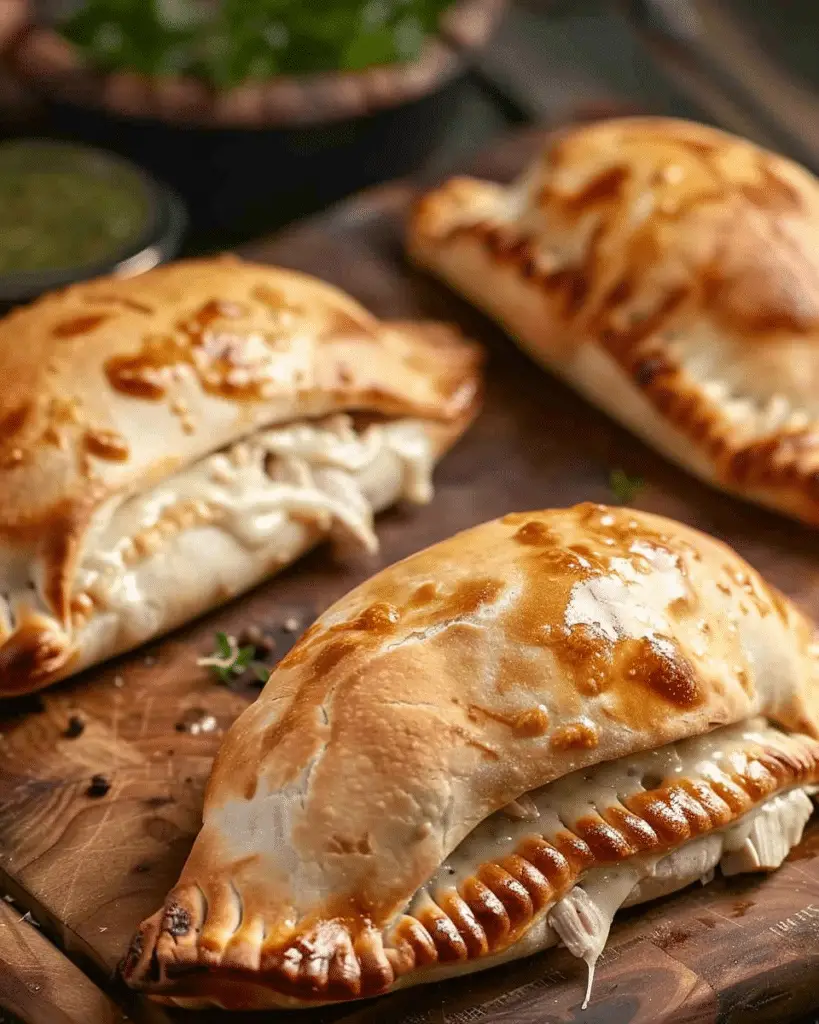 Baked Chicken Alfredo Calzones