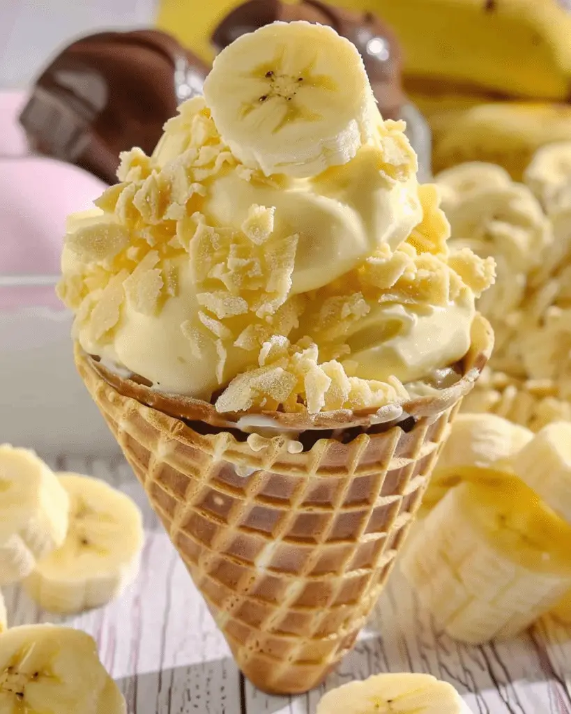 Banana Cheesecake Pudding Cones