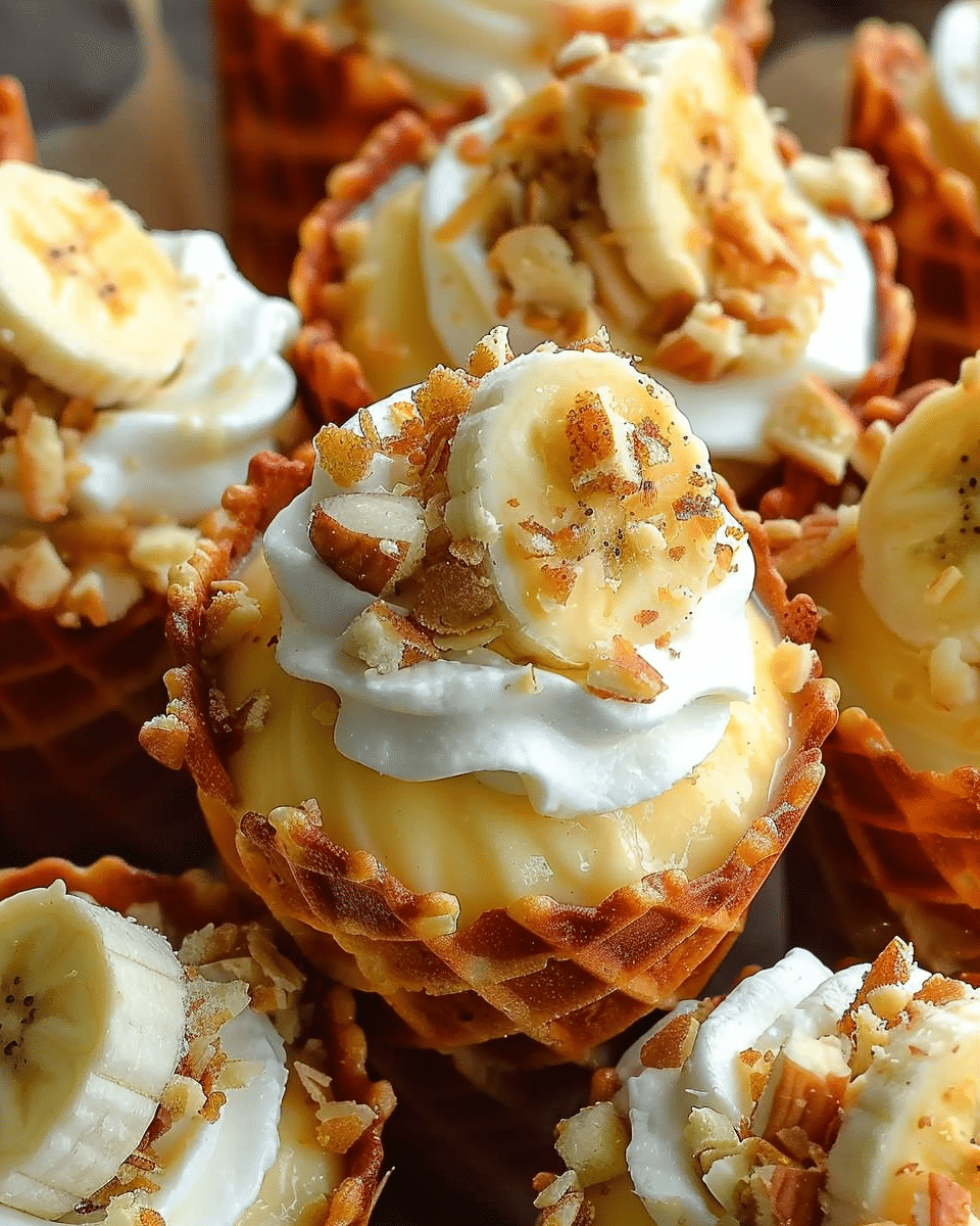 Banana Cheesecake Pudding Cones