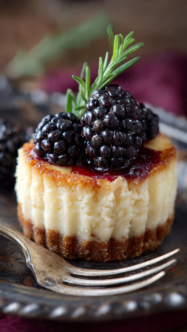 Blackberry Mini Cheesecakes
