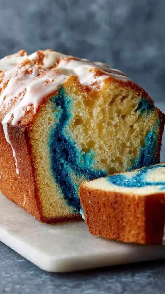 How to make Blue Velvet Swirl Vanilla Pound Cake