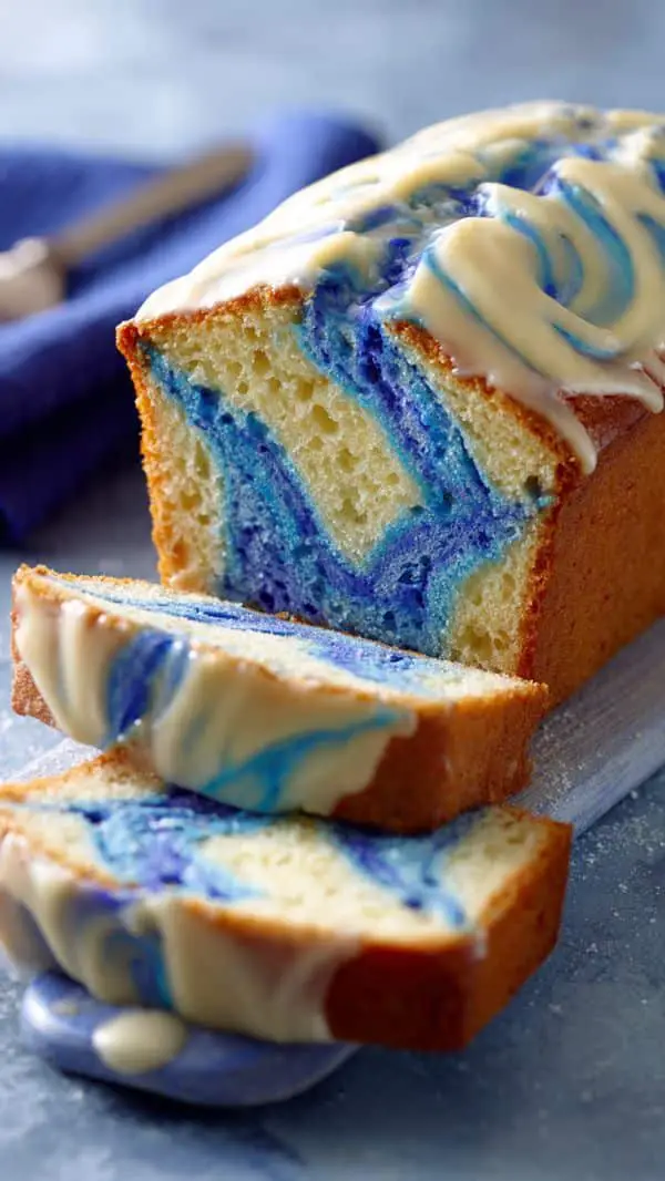 How to make Blue Velvet Swirl Vanilla Pound Cake