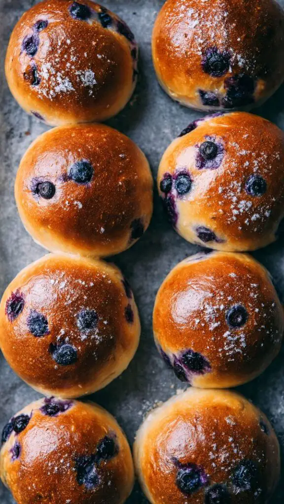 Blueberry Cheesecake Brioche Buns