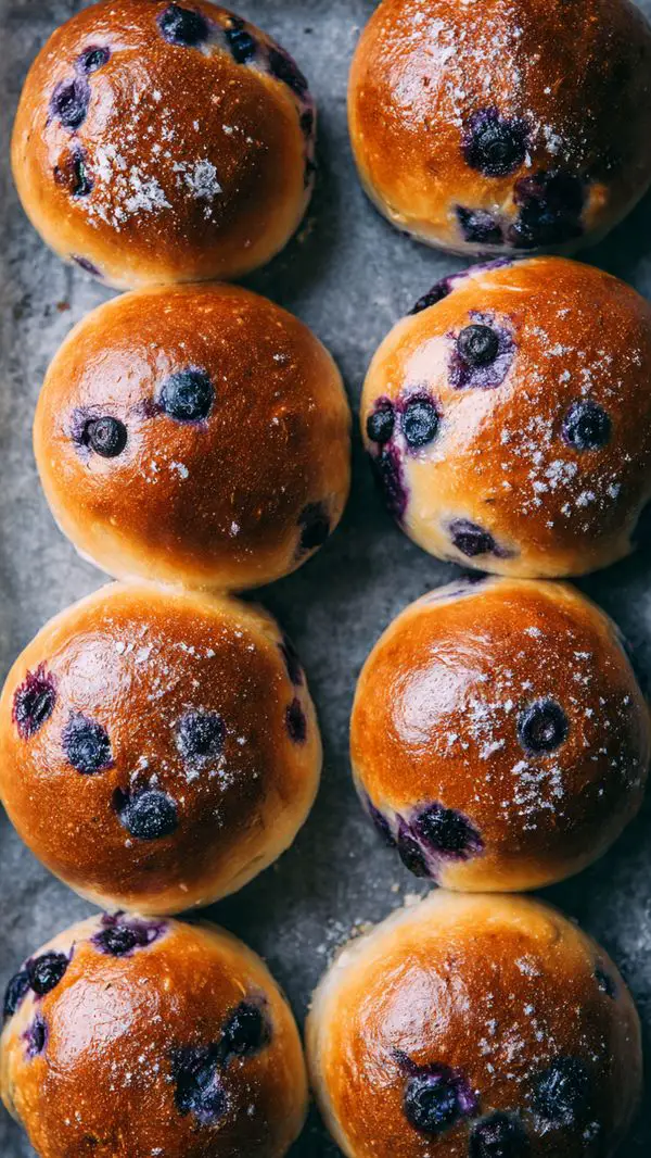 Blueberry Cheesecake Brioche Buns