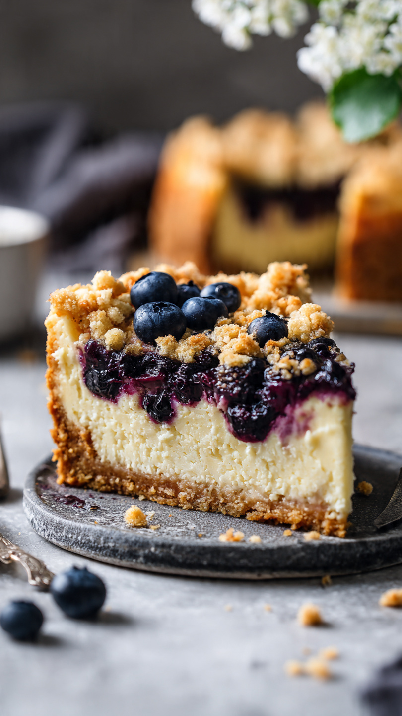 Blueberry Crumble Cheesecake