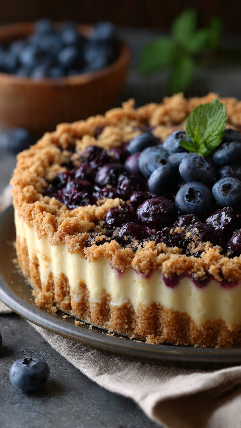 Blueberry Crumble Cheesecake