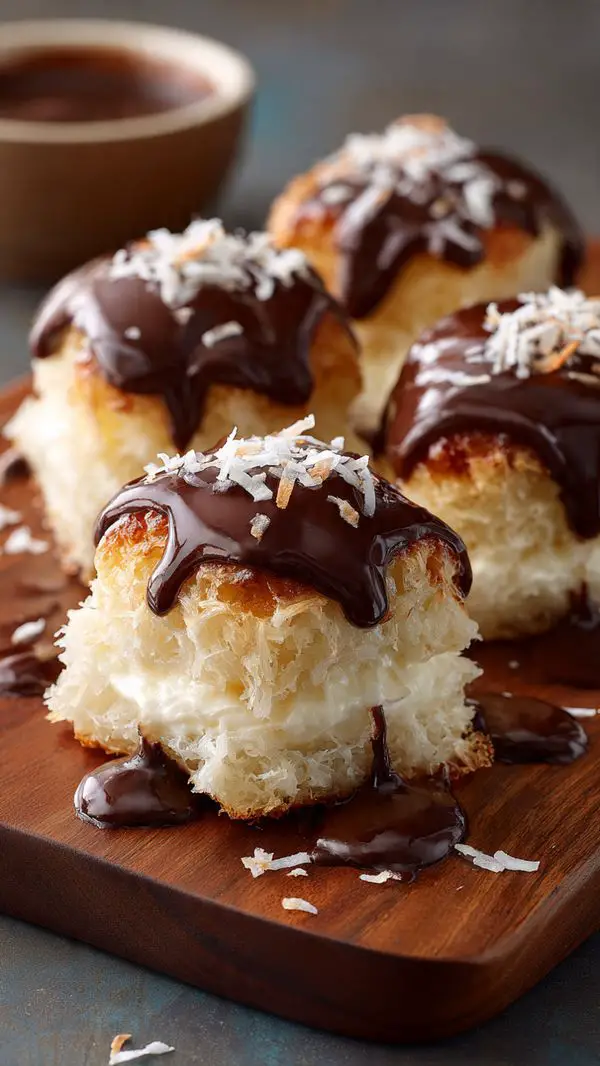 Boston Cream Hawaiian Roll Bites