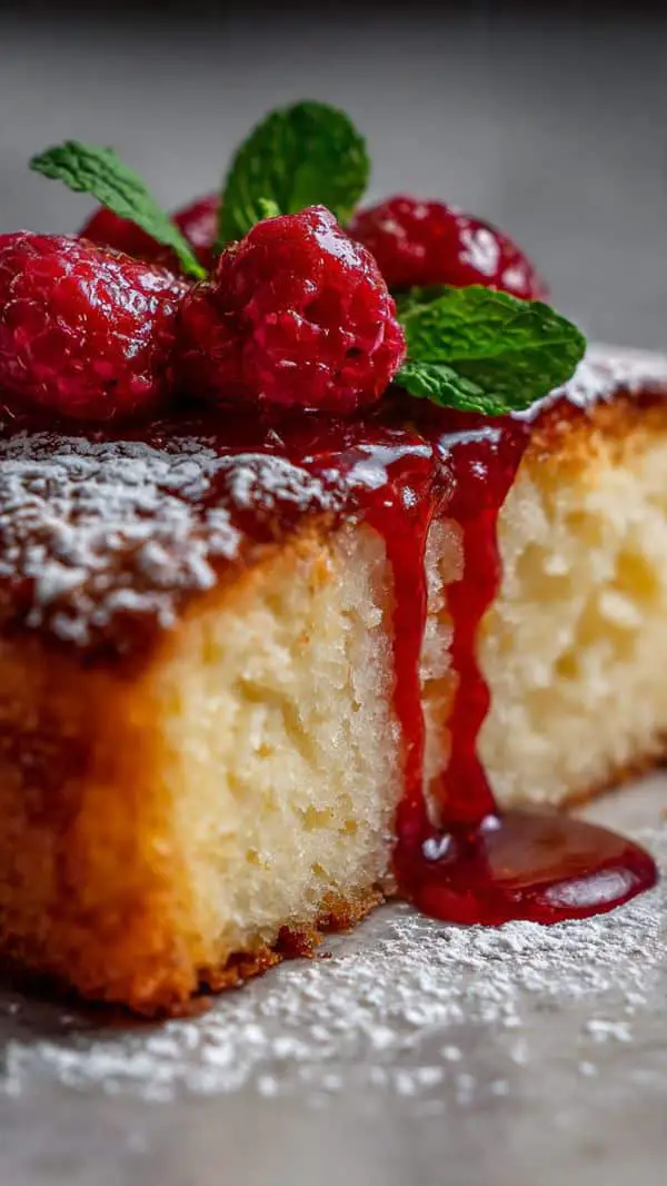 Butter Cakes With Raspberry Sauce