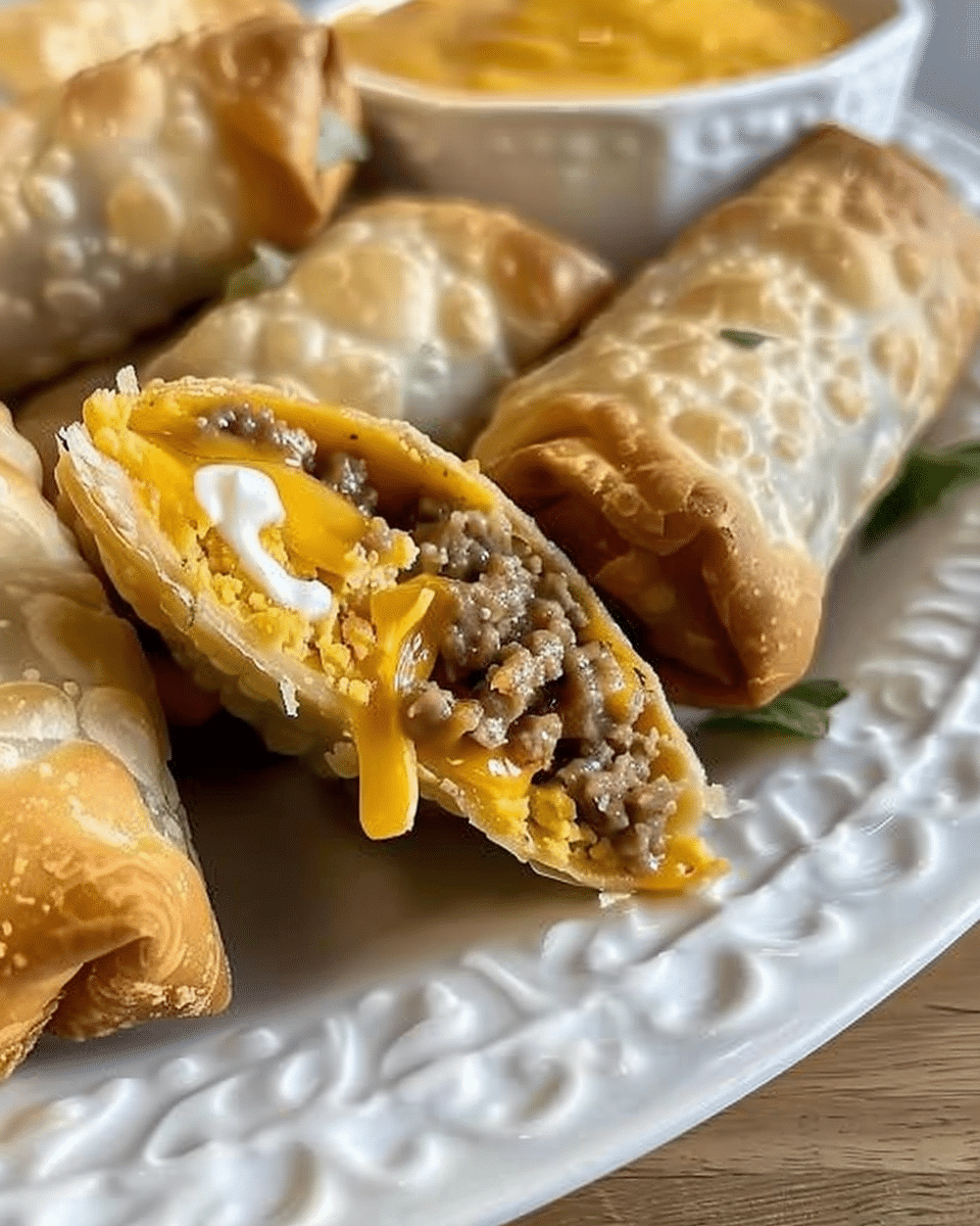 Cheeseburger Egg Rolls