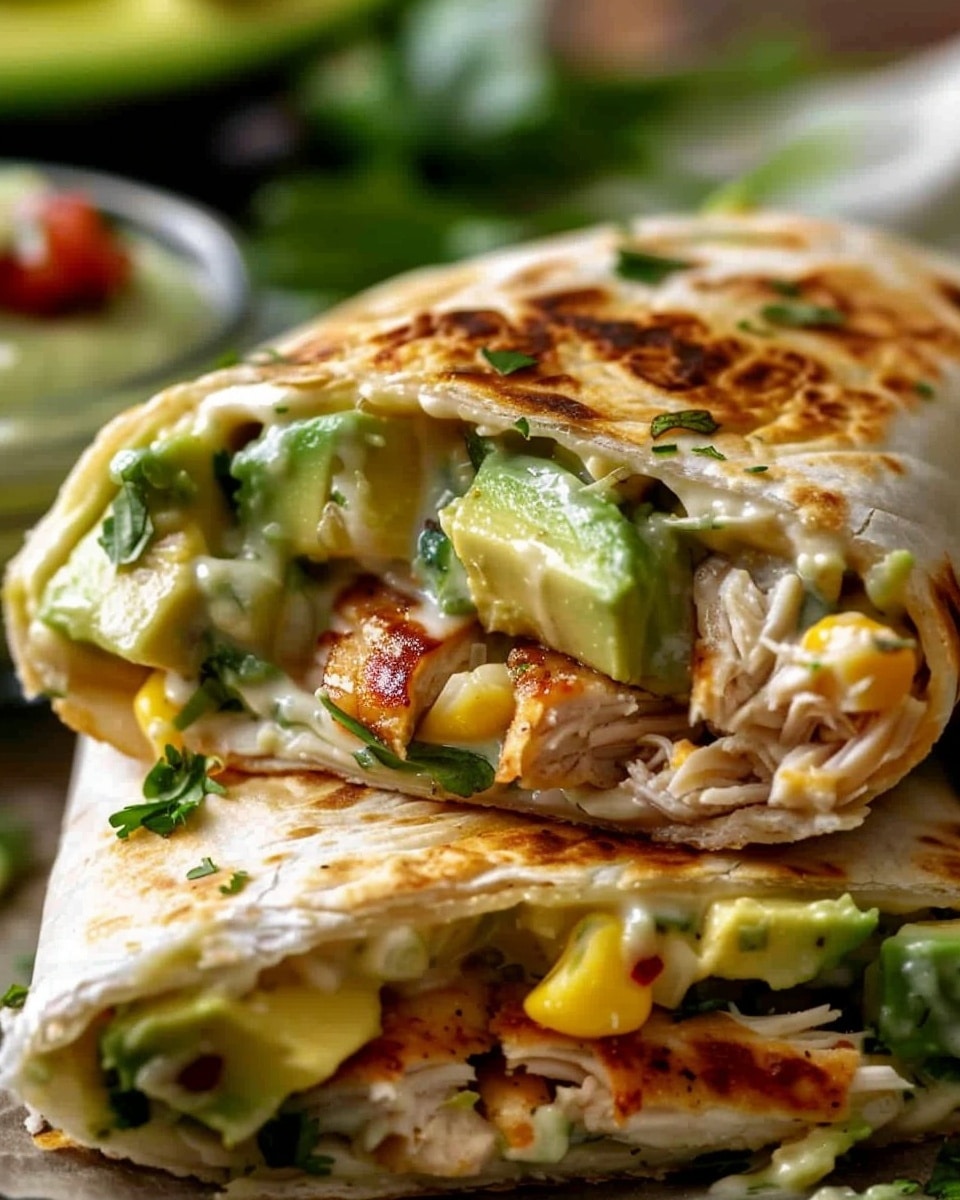 Chicken Avocado Ranch Burritos